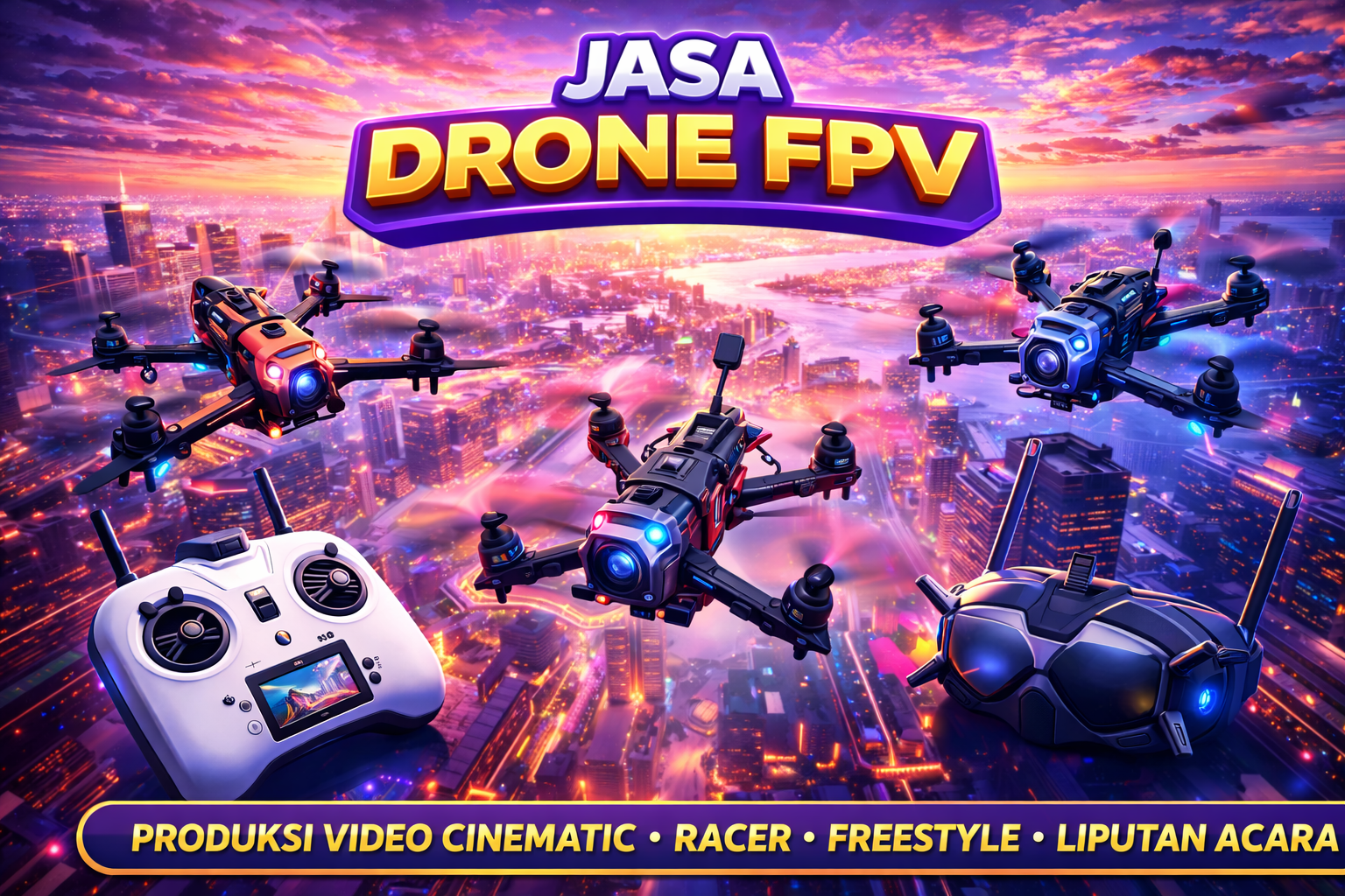 Jasa Drone FPV Produksi Video Cinematic untuk Liputan Acara Profesional